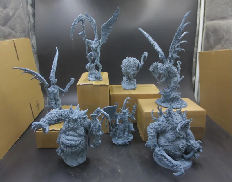 7 шт. 1/16 весы каучуковая фигурка модельный комплект Wargame Chaos Seven Devil статическое моделирование Сборка DIY игрушки хобби Инструменты