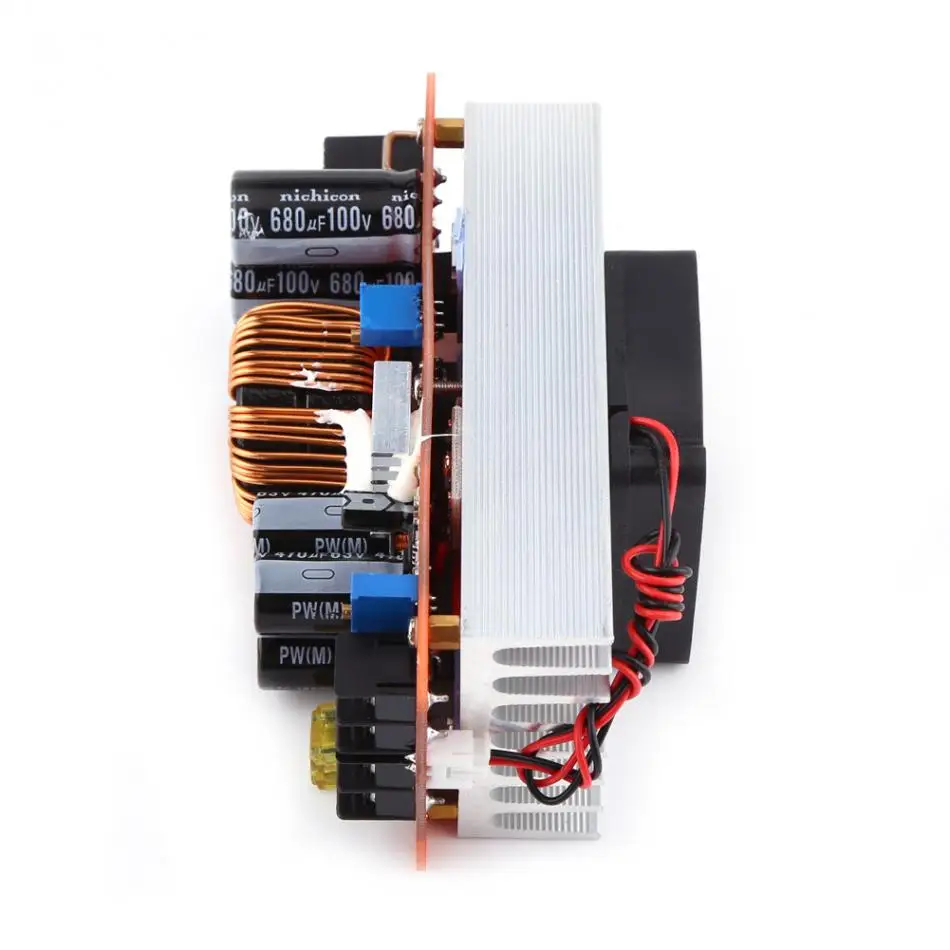 1500 Вт 30A DC повышающий преобразователь Повышающий Модуль DC10 60V DC12 90V с охлаждающим