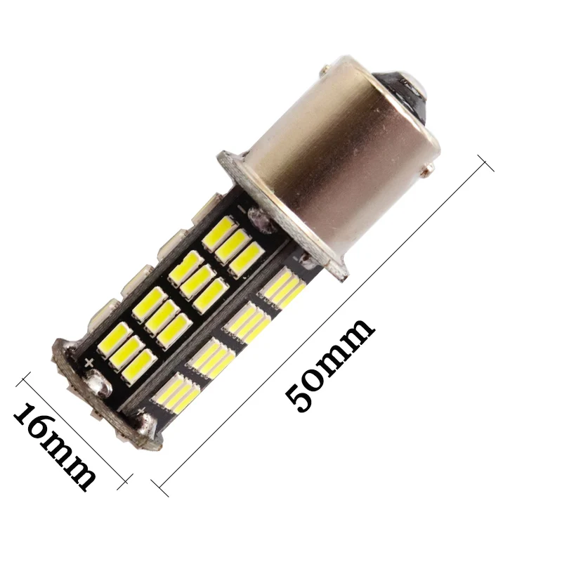 Автомобильные светодиодные лампы S25 P21W 1156 BA15S 72 SMD 4014 1157 BAY15D сигнал поворота