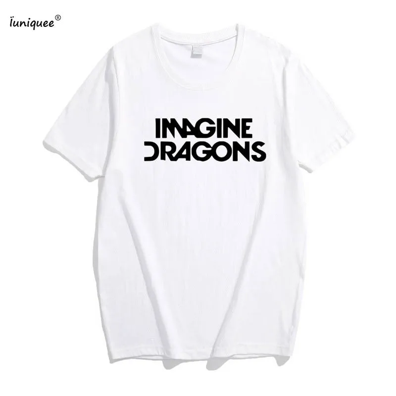 2017 Женская футболка с надписью IMAGINE DRAGONS хлопковая Повседневная забавная