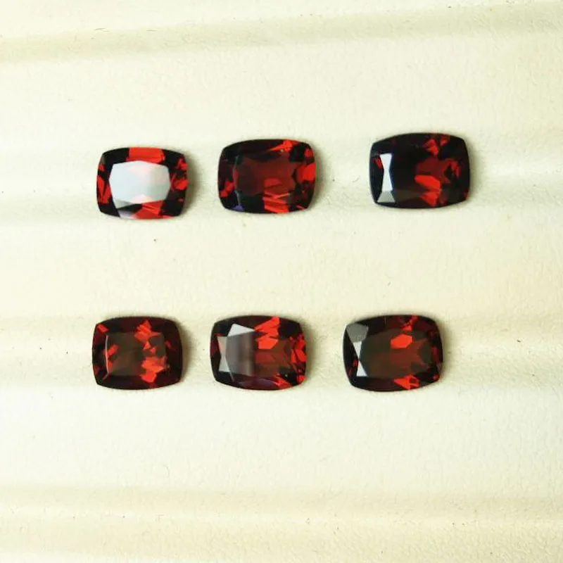 Tbj натуральный с гранатом Мозамбик cushion7 * 9 мм ard 2.53ct для 925 серебро крепление