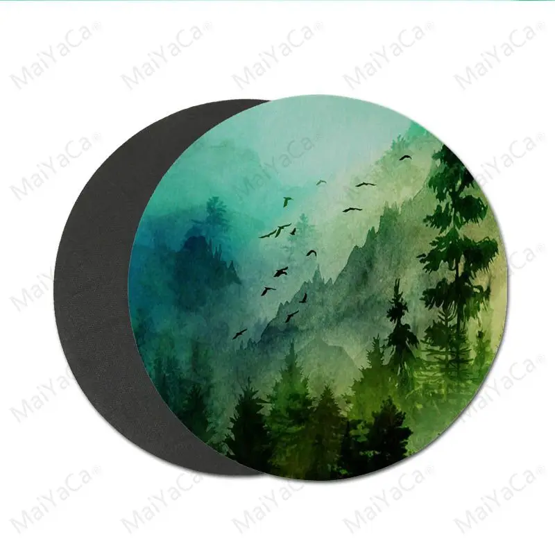 Современные коврики для мыши MaiYaCa Spring Mountain Morning круглые игровые компьютерные под