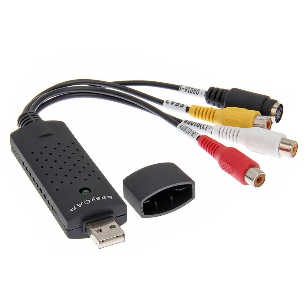 1 шт. USB 2 0 Видео ТВ DVD VHS Захват адаптер конвертер аудио видео кабели для ПК |