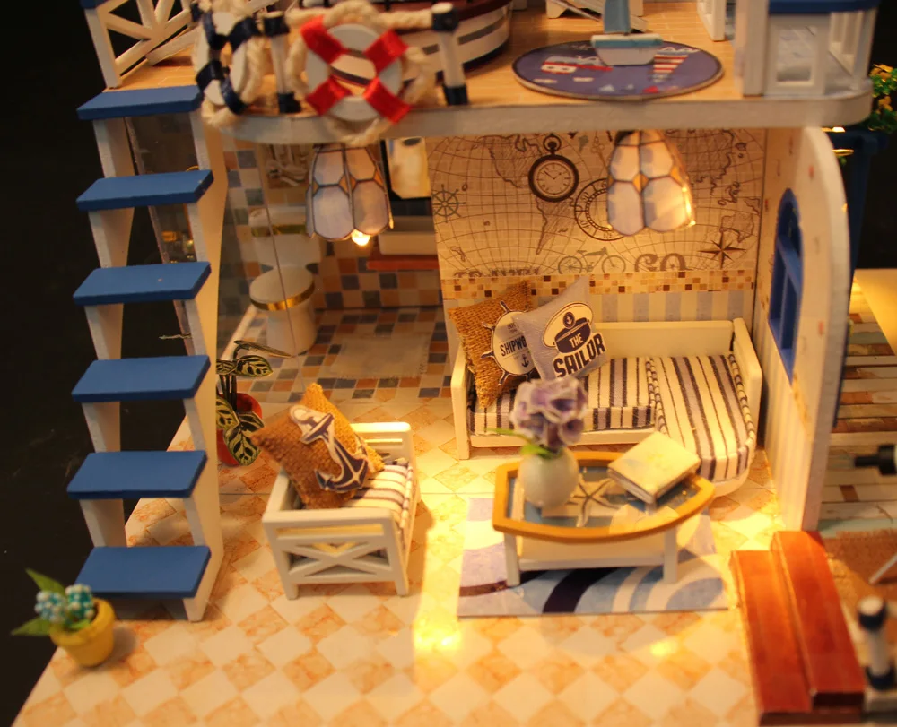 DIY Miniaturowy Domek Кукольный дом HQ 3D деревянные кукольные домики красивый миниатюрный