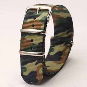 Watch Accessories Nylon Canvas Strap Camouflage Field Colors Outdoors Military Style 22mm