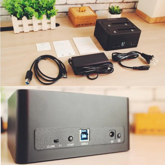 Чехол для жесткого диска с двумя дисками адаптер HDD на USB 3 0 SATA 2 5/3 5 дюйма