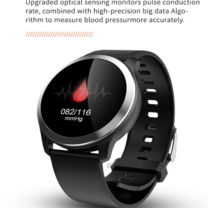 ЭКГ PPG Смарт часы Дисплей измерения Для мужчин t схема крови Давление Smartwatch женщин