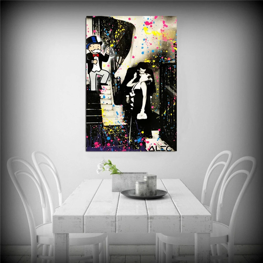 Alec Monopolys Stairway Kisses HD Wall Art Canvas Poster Print Painting Decorative for Office Living Room Home Decor | Дом и сад