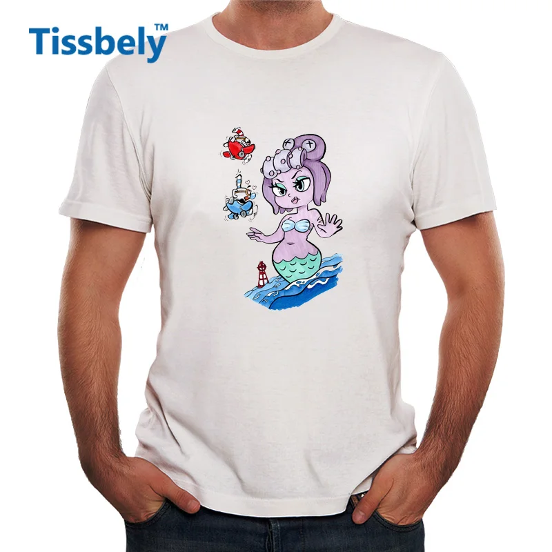 Tissbely Cuphead футболка для мужчин поклонников игры графический принт футболки