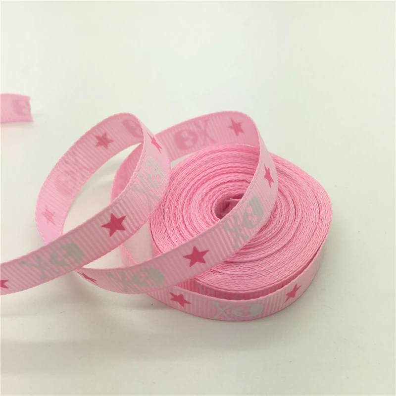 5 ярдов/партия 3/8 &quot10 мм Grosgrain лента печать череп-любовь для свадьбы