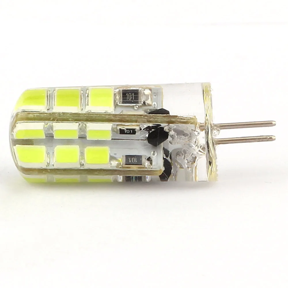 10 шт./лот светодиодная G4 2835 SMD 6 Вт AC/DC 12V 24LED лампа галогенная g4 Светодиодные лампы