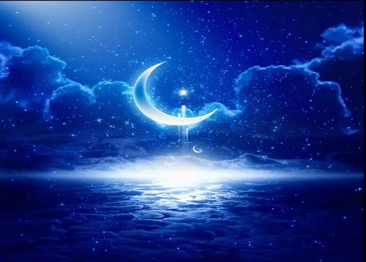 Пользовательские 3d фото обои фантазия Луна Небо Голубое облако потолок нетканые