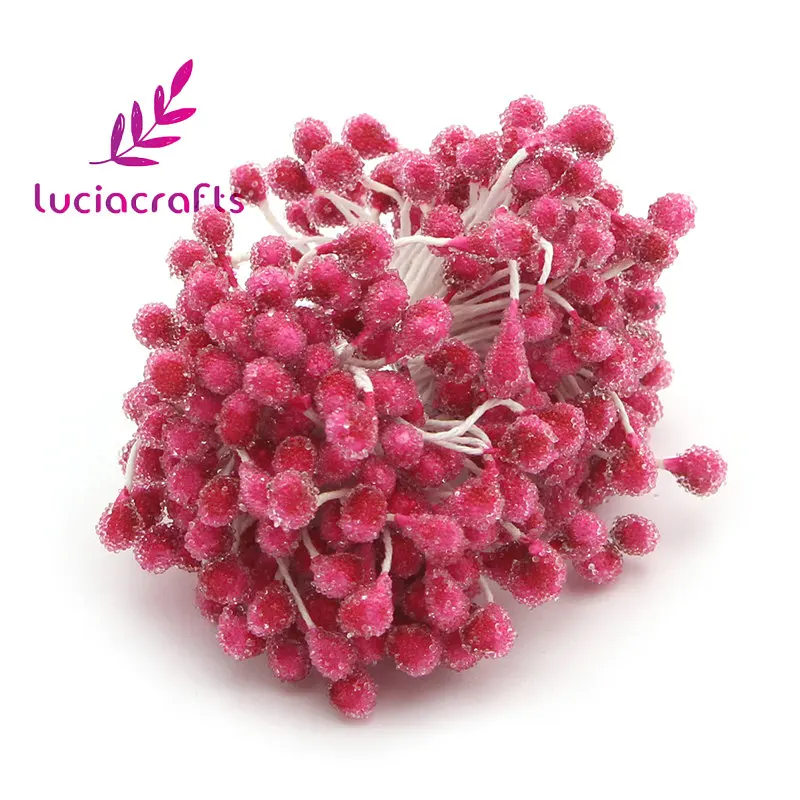 Lucia crafts 550 шт./лот 5 мм стеклянные тычинки с цветочным рисунком для украшения торта