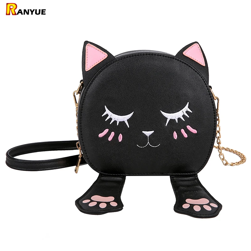 Милые Мультяшные дамские сумочки с котом дизайнерская женская сумка на плечо