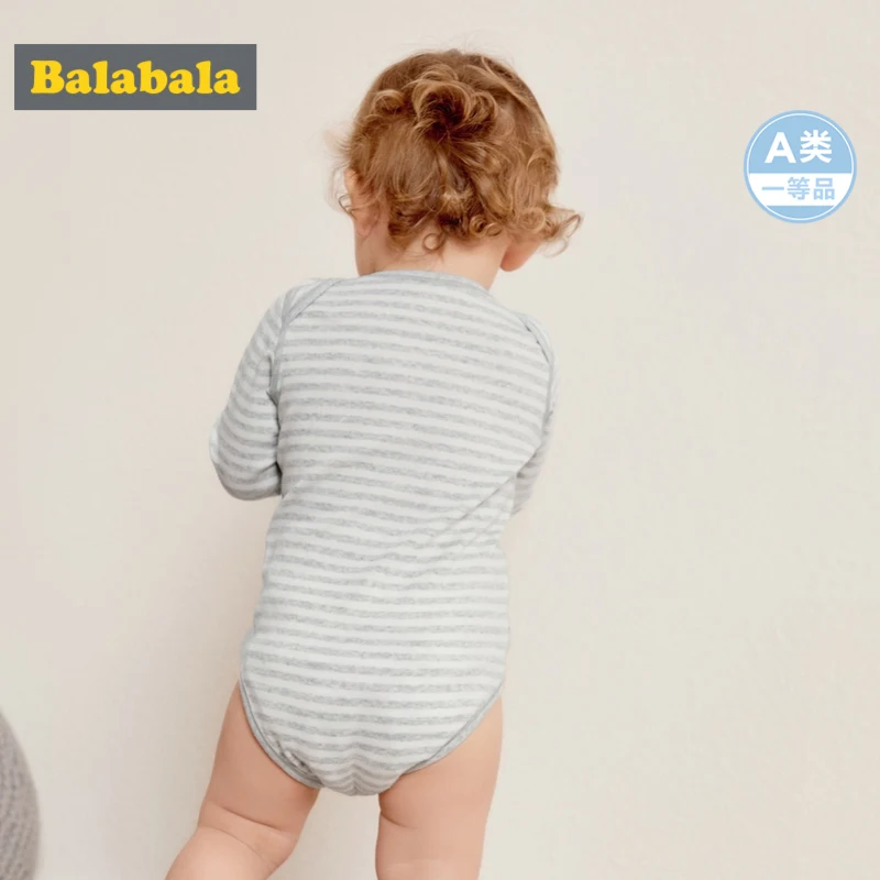 Balabala/детские мягкие хлопковые боди с принтом из 3 предметов открытыми плечами для