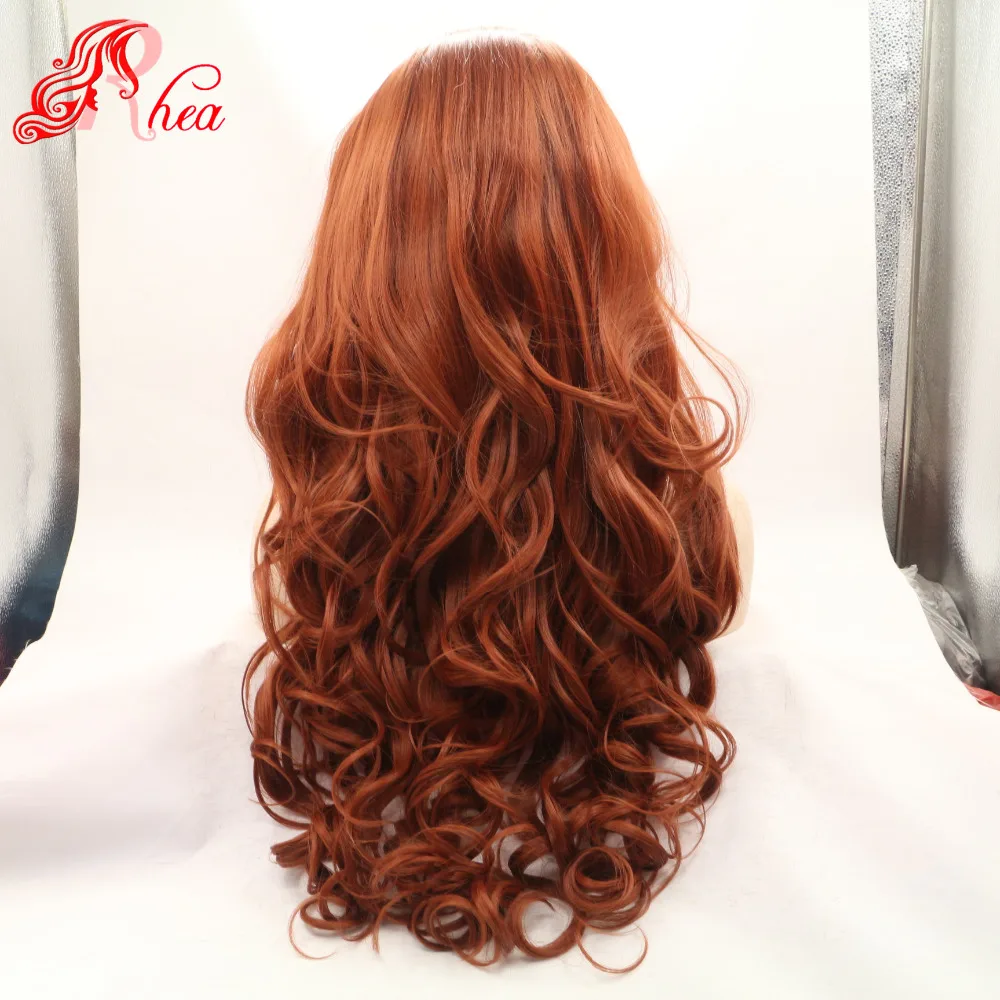 Коричневое Тело Волны Парик Шнурка Glueless Полные Синтетические Кружева Перед
