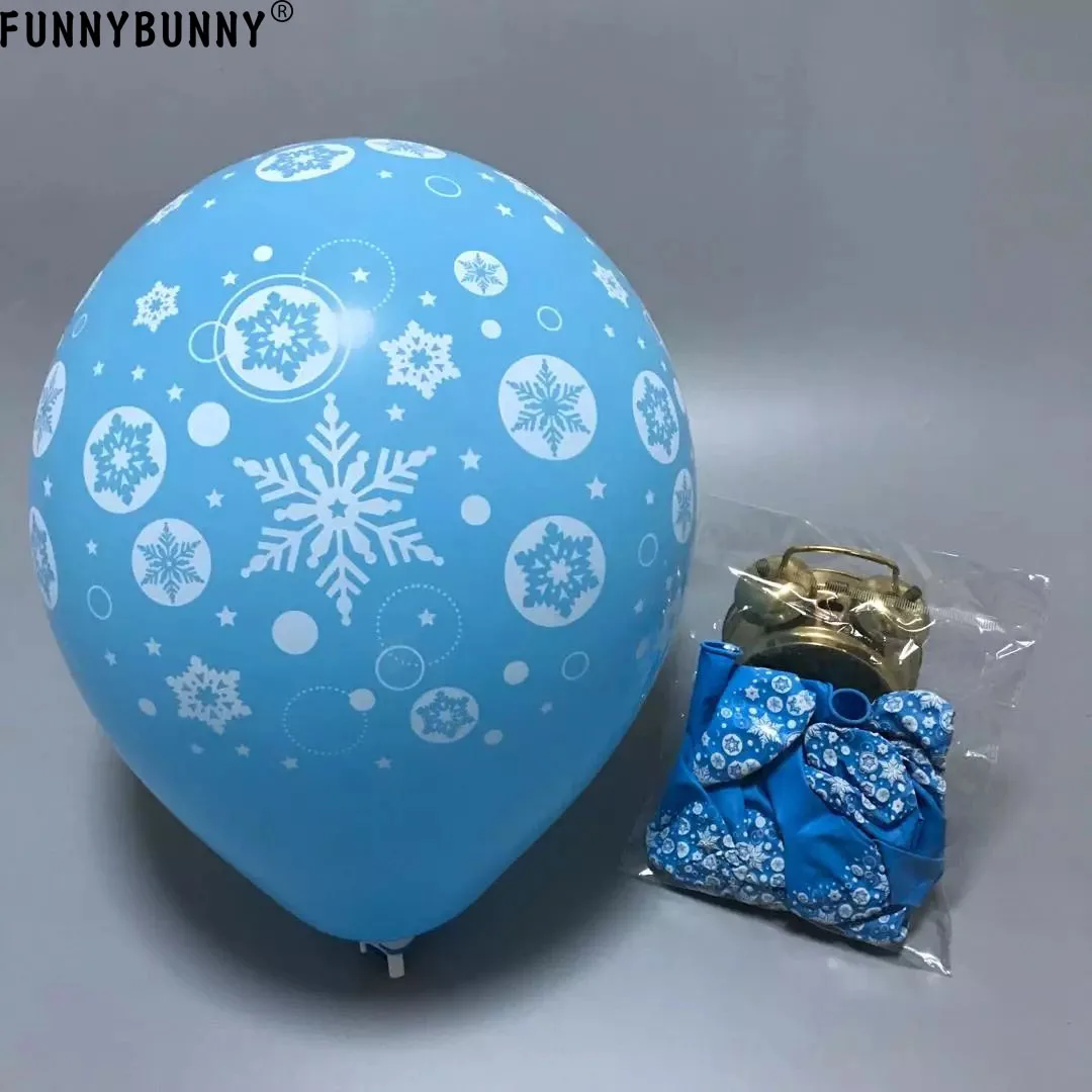 FUNNYBUNNY снежинки латексные воздушные шары зимние для рождественской вечеринки или