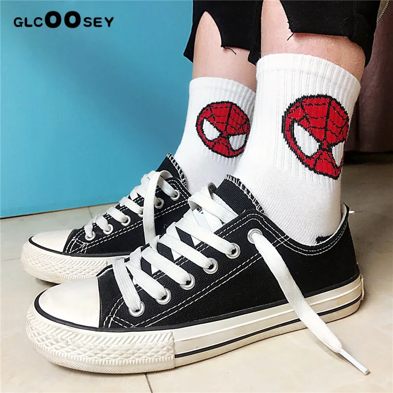 Носки с героями мультфильмов Marvel Comics повседневные женские носки высокой