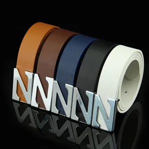 Ремень мужской кожаный, с металлической пряжкой, A30