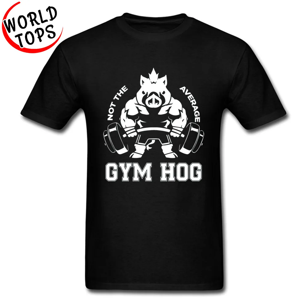 Не Средняя Свинья фитнес забавная футболка тренажер Бодибилдинг мужские