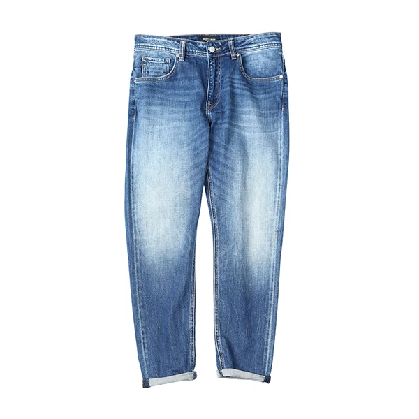 dark blue SIMWOOD, вареные, облегающие джинсы, мужские, классические, Ретро стиль, высокое качество,, осень, новые, повседневные, уличные, джинсовые брюки, 190026 - Цвет: dark blue