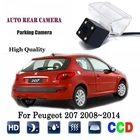 Камера заднего вида для Peugeot 207 2008  2014 CCD ночного видения RCAсветодиодная камера номерного знаказапасная камера