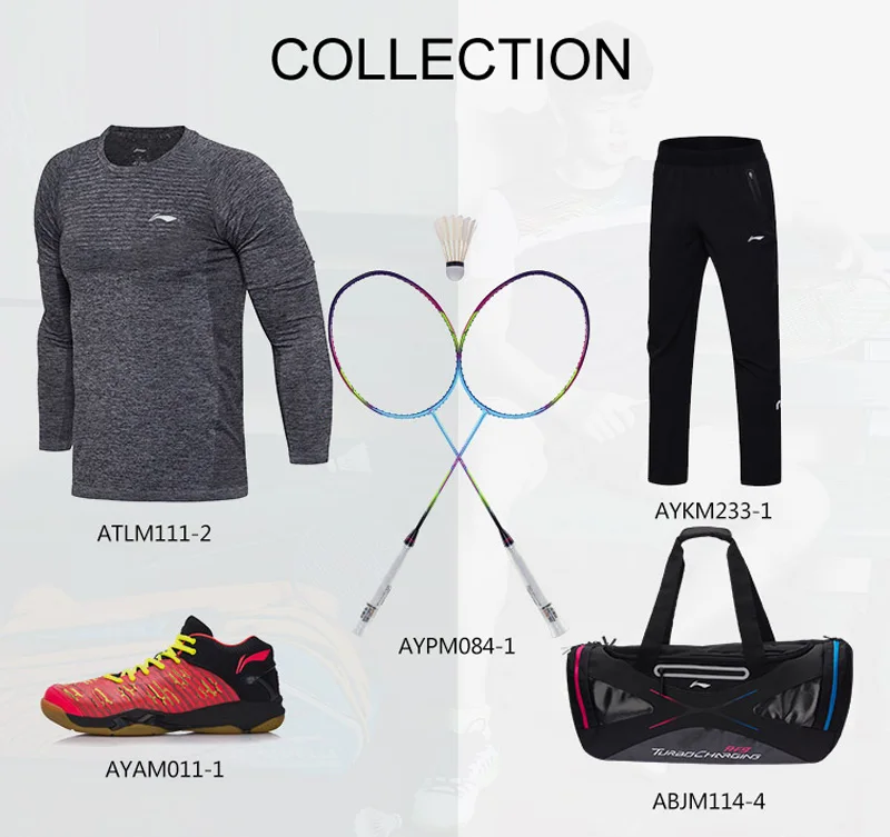 Li-Ning Мужская серия бадминтон AT DRY футболка с длинным рукавом облегающая дышащая подкладка Спортивная футболка ATLM111 MTL980