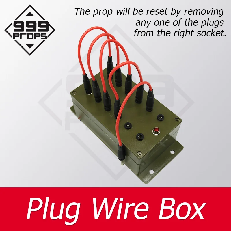 Plug Wire Box ER Puzzles Escape Room Game Prop all the wires are inserted into the right sockets to unlock charmber room