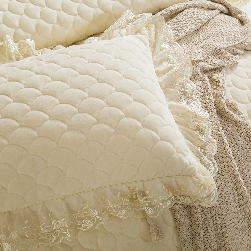 Роскошный зимний флисовый комплект бежевого и розового цветов в Корейском стиле