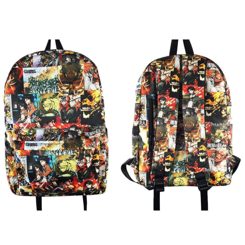 

Anime ONE PIECE Attack on Titan School Bags My Neighbor Totoro Backpacks Laptop Shoulders Bag Teenagers Bookbags Travel Rucksack