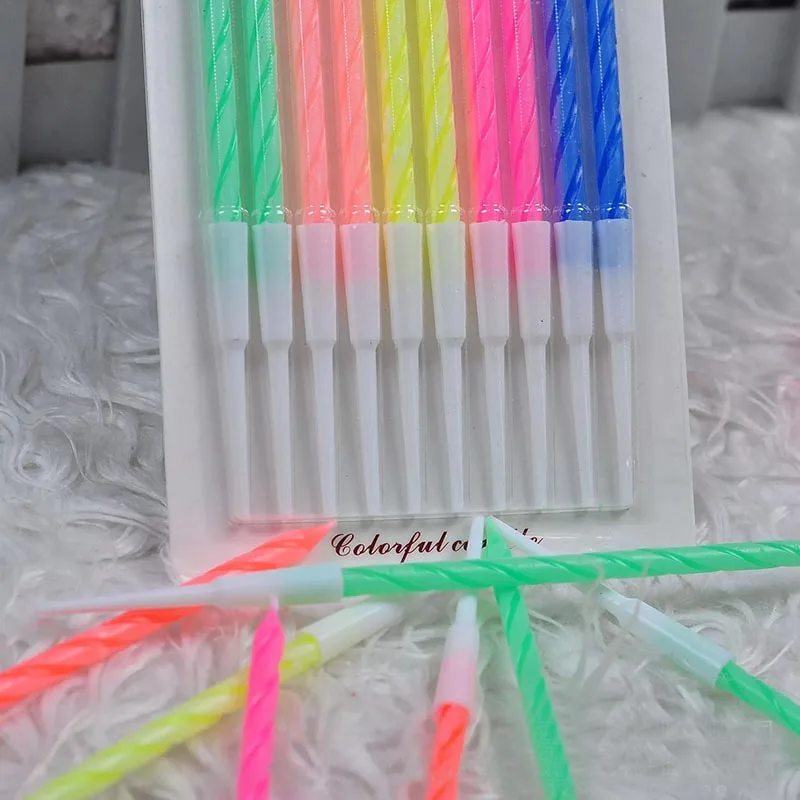 

10 pcs/pack Magic Relighting Candles Funny Tricky Birthday Eternal Blowing Candles Party Joke Birthday Cake Decors
