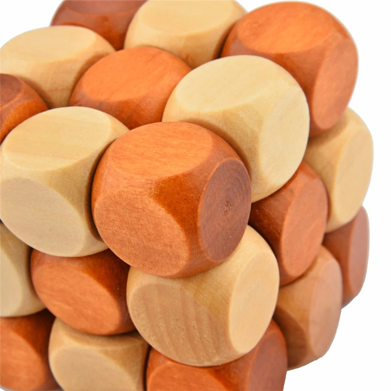 Змея Куб Деревянный Мозг Тизер Игрушка Головоломка Деревянная