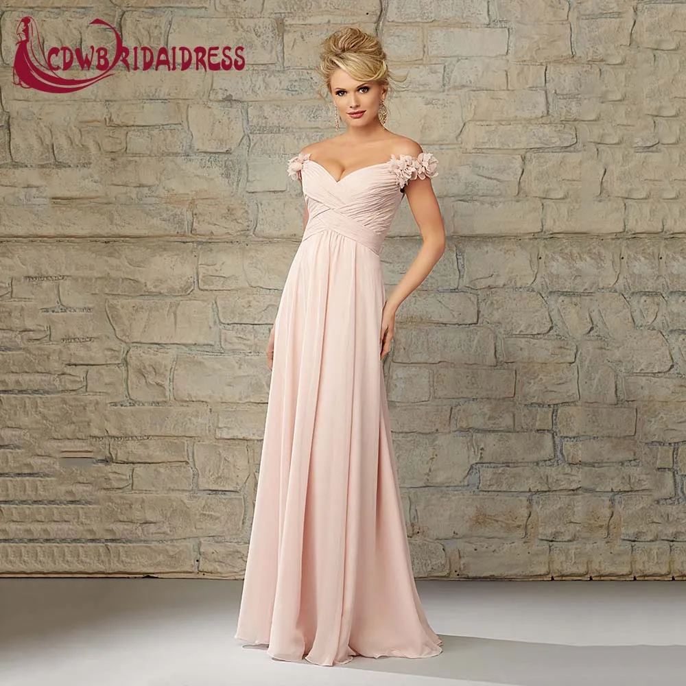 Новый Сексуальный V-образным Вырезом Румянец Розовые Платья Невесты Длиннее