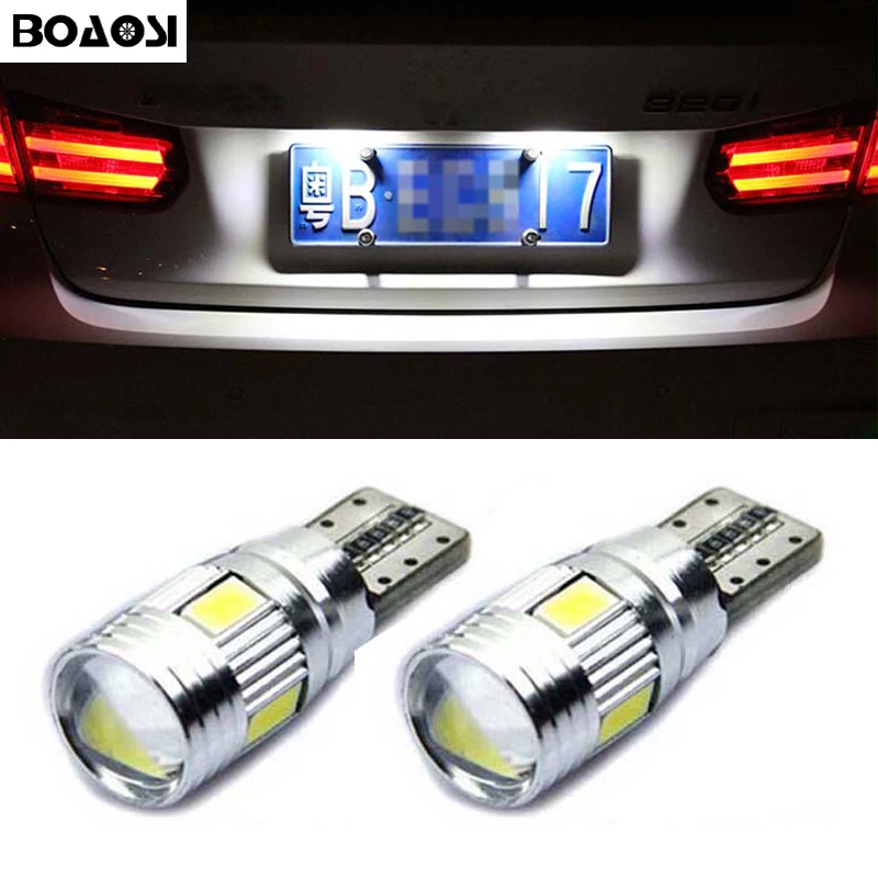 BOAOSI 2x T10 W5W ошибок номерной знак светильник для форд фиеста MK4/Fiesta 6/Mondeo 2 3 стайлинга