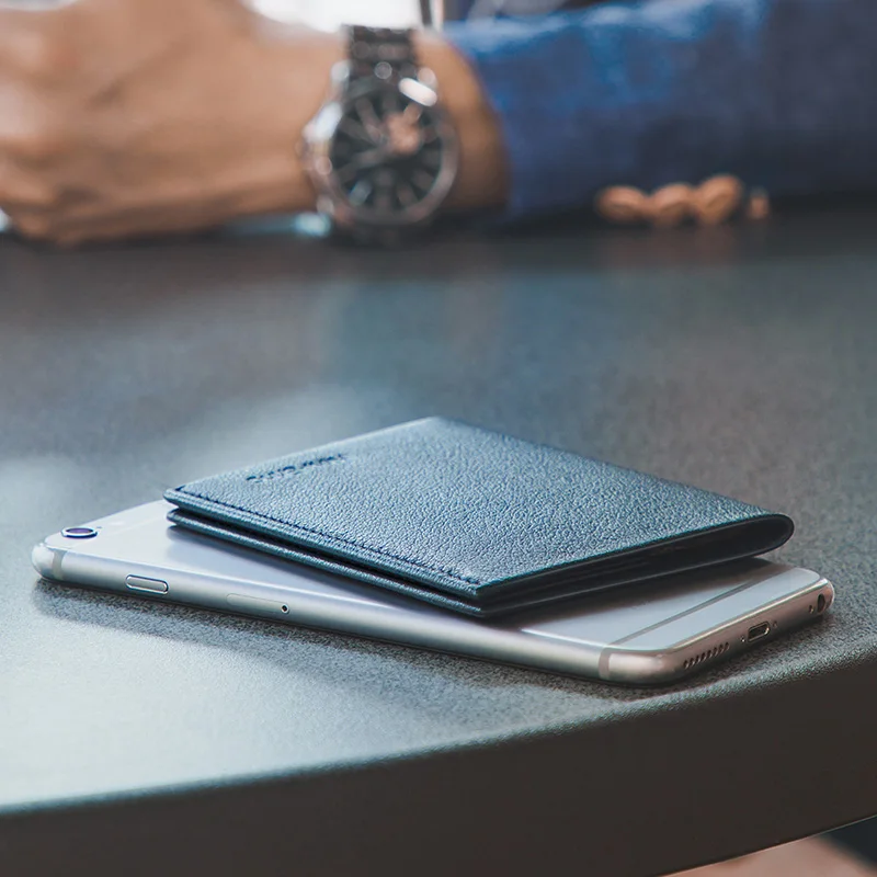 NewBring тонкий кожаный RFID блокирующий кошелек мужской кошелек для карт мужской