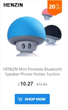 HENZIN Bluetooth стерео Динамик СПЦ Металл Мини 3D Портативная колонка Беспроводной для iPhone Xiaomi звуковой ящик с микрофоном BT 4,2 колонка