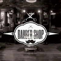 barber shop sign wall decal hairdresser salon wall window decor stickers posters mustache scissors removable mural 3w17