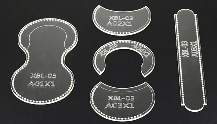 1SET template Прозрачный кошелек Кожа ремесло акриловый кошелек сумка шаблон трафареты инструмент DIY кожевенное ремесло шаблон набор акриловый шаблон - Цвет: 1SET template