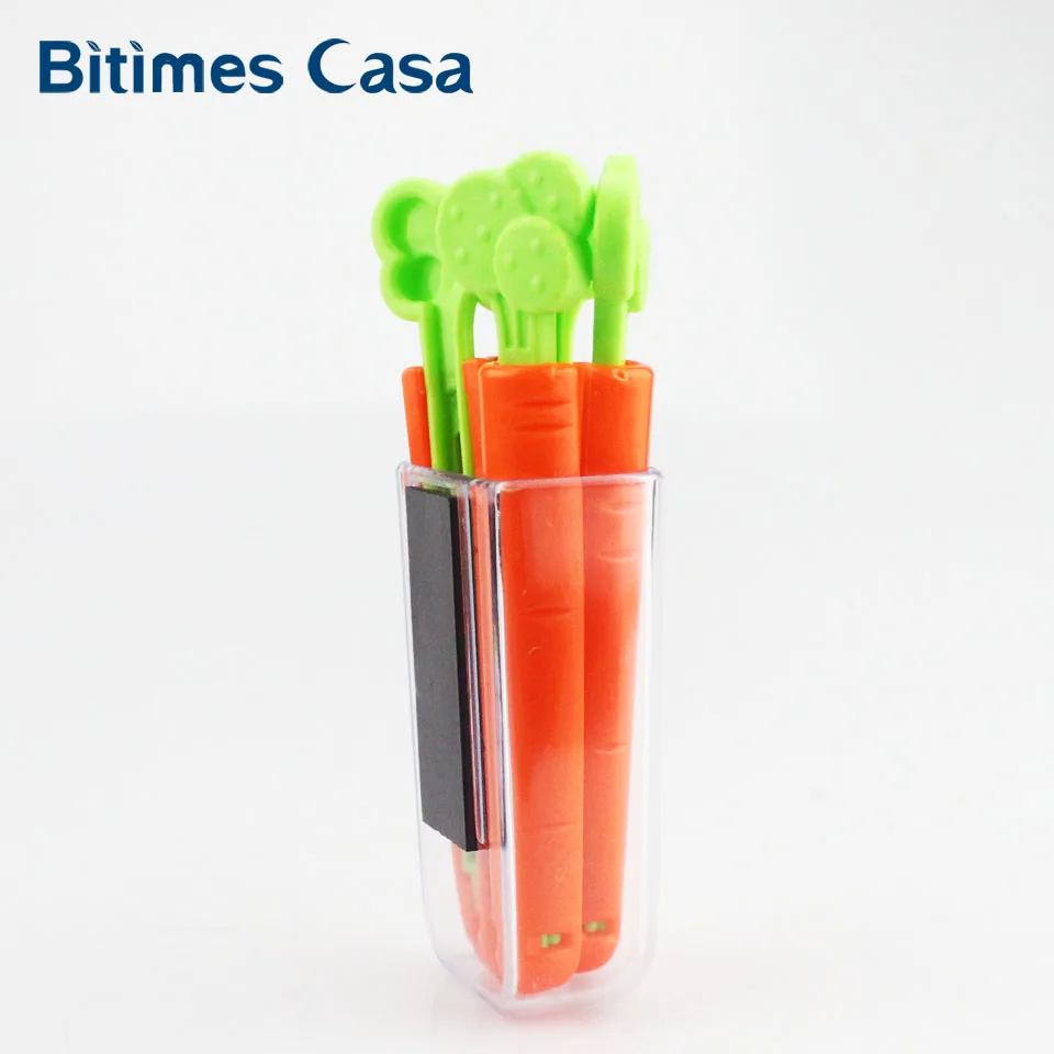 Bitimes 5 шт./лот Еда герметичный уплотнительная клипы магниты на холодильник морковь Форма с держать в поле украшения дома Кухня инструмент магниты