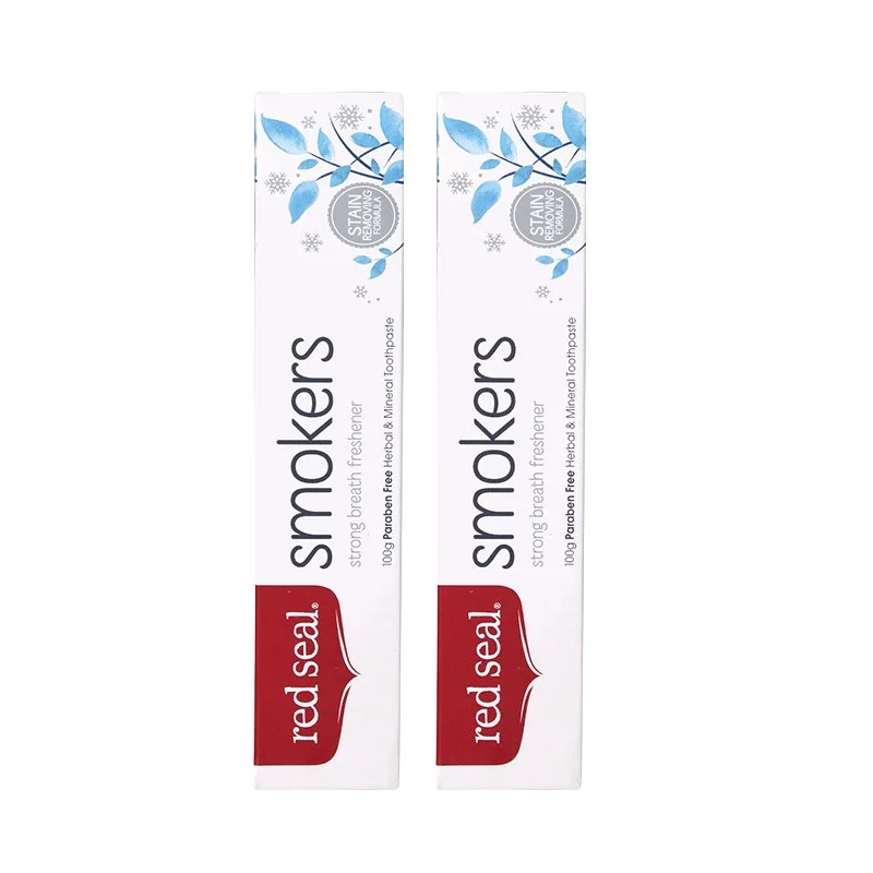 

NewZealand Red Seal Smokers Toothpaste Remove Stubborn Stains Strong Mint Breath Freshener Clean Your Teeth Fights Plaque Decay