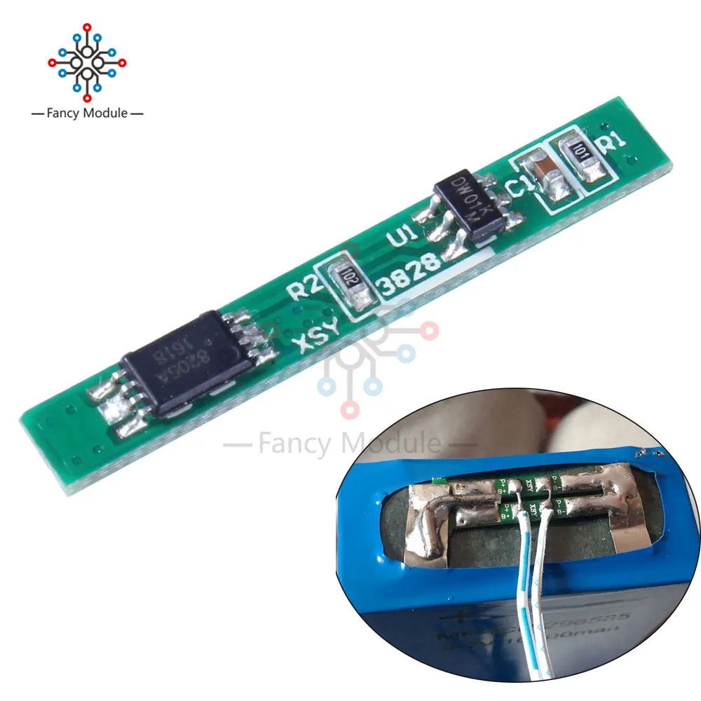 10 шт. 1S 3 7 V 2.5A литиевая батарея Защитная плата BMS PCM PCB полимерный разрядный литий