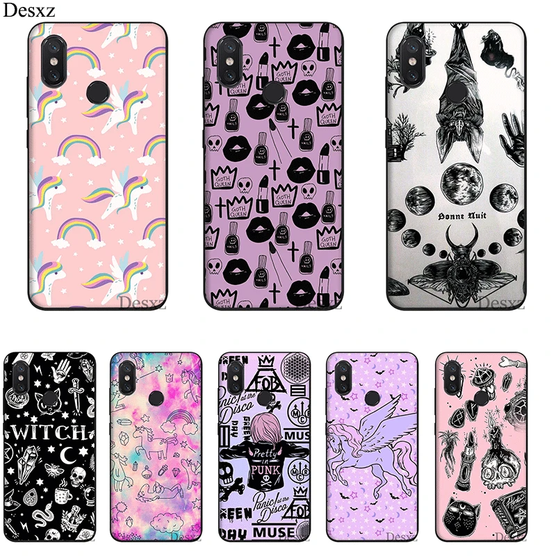 Чехол для телефона Xiaomi MiMAX3 6 8 9 10 SE A1 2 3 9T CC9 E Pro LiteSilicone Cover Girly Pastel Witch Goth Bag|Бамперы| |