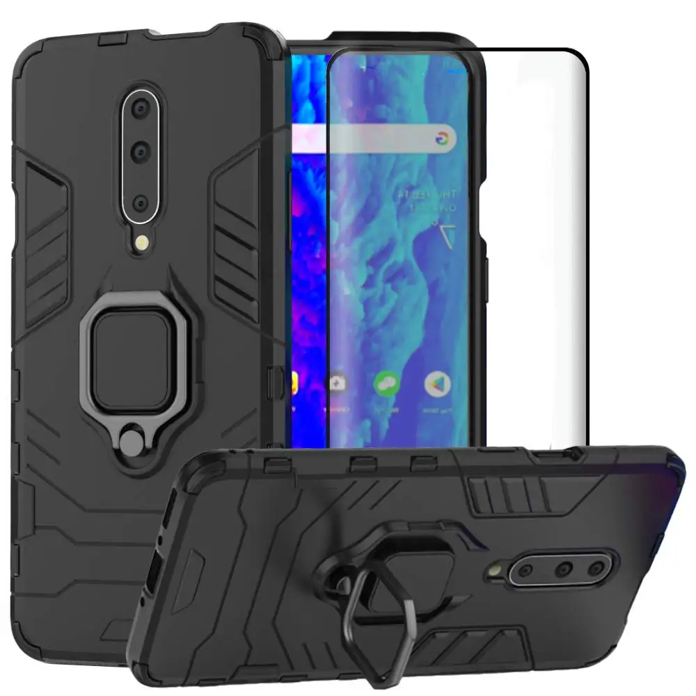 Чехол для OnePlus 7 Pro противоударный чехол с подставкой магнитный держатель кольца
