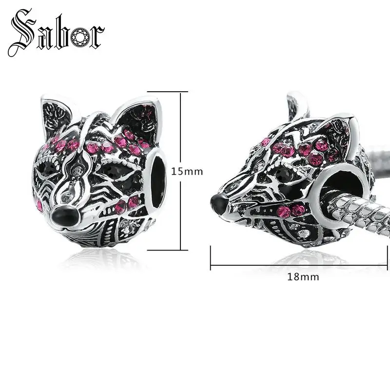 Сексуальные хрустальные подвески с лисой бусины подходят для европейских DIY