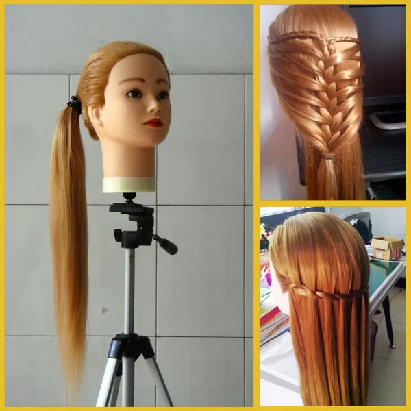 Голова манекена с волосами 20 дюймов каштановые волосы для укладки волос манекены