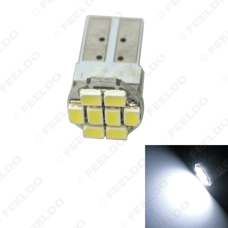 FEELDO 2 шт. мощность белый светильник 10 194 168 1206/3528 8SMD Wdege Автомобильные Боковые