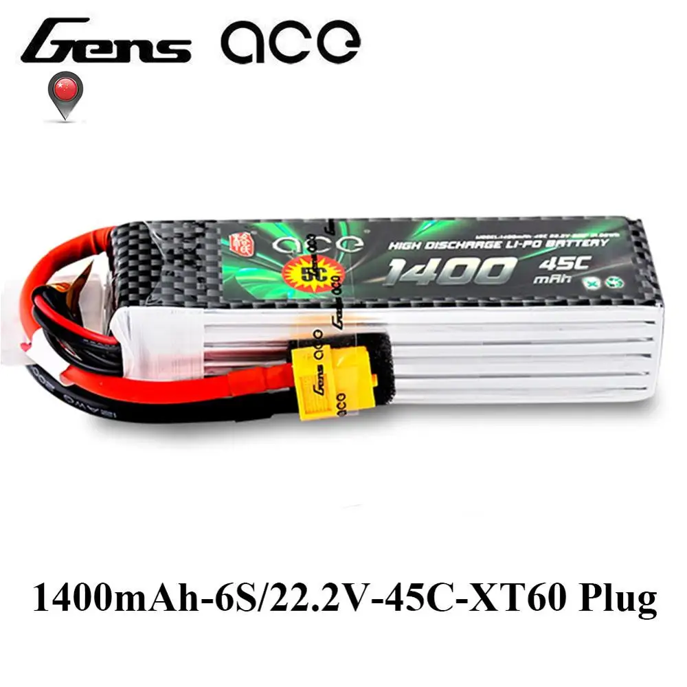 Литий ионный аккумулятор Gens ace 1400 мАч 6S 22 2 в 45C 90C с разъемом XT60 для yatoo 450 вертолет