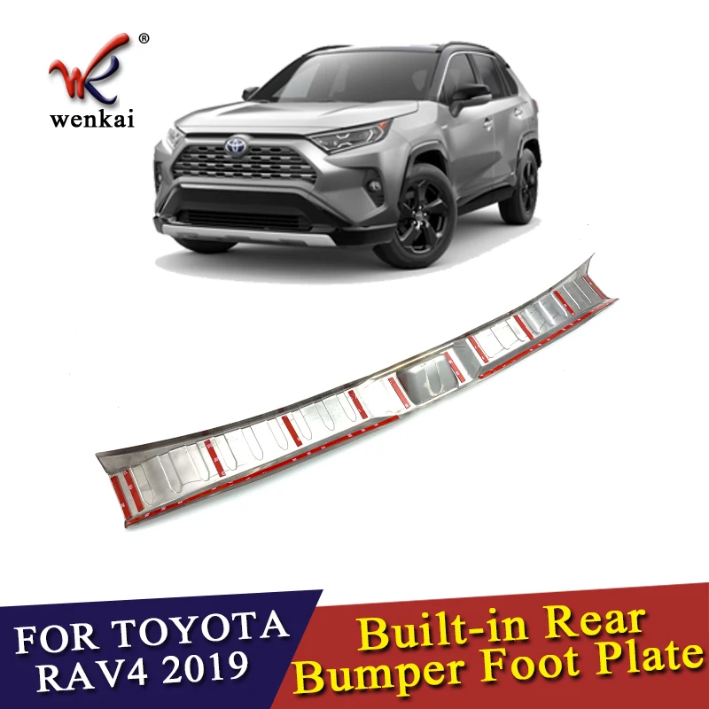 Защитная накладка для заднего бампера из нержавеющей стали Toyota Rav4 2019