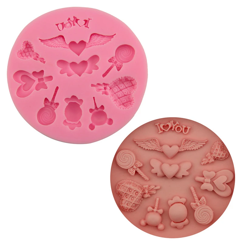 Silicone Soap Mold 3D Wedding Love Fondant Candle Moulds Savon DIY Handmade Craft Making Forming Chocolate Decorating Tools | Дом и сад