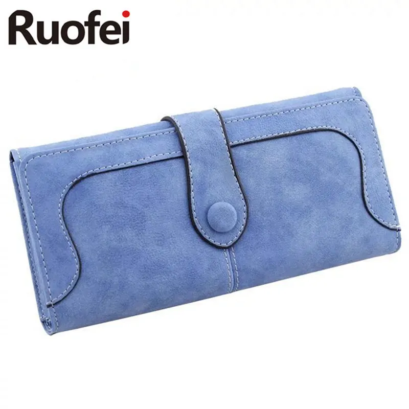 Новый модный ретро матовый прошитый кошелек RUO FEI, Женский Длинный кошелек, клатч, Женский Повседневный Кошелек, цена в долларах, сумочка A11
